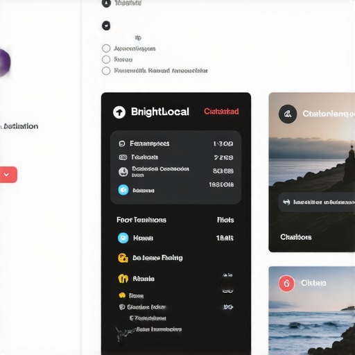 BrightLocal dashboard displaying citation and review metrics.