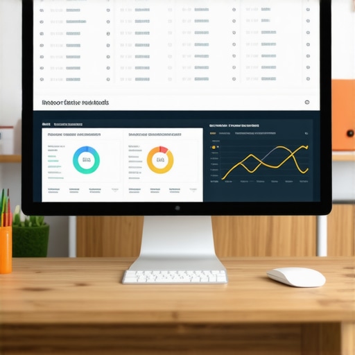 Screenshot showing SEO analytics and citation management tools on a computer monitor