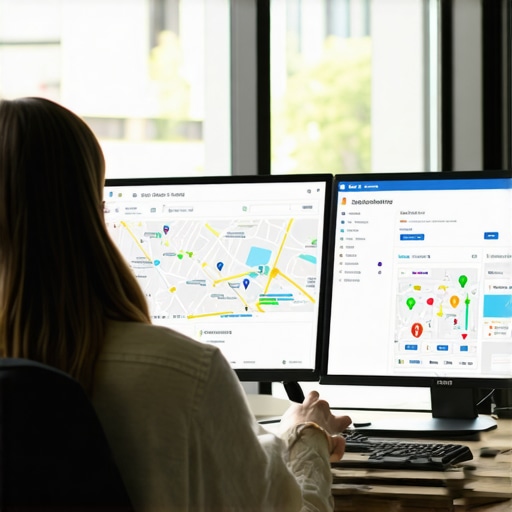 Person using SEO software on a computer to manage Aurora business listings