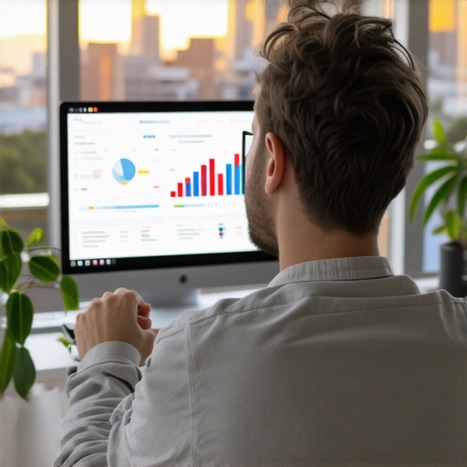 Digital marketing professional reviewing local SEO analytics in Aurora, Colorado.