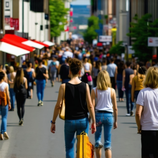 Vibrant Aurora street scene with bustling shops, representing local business growth.