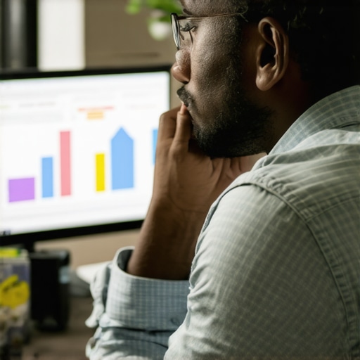 Aurora Local SEO Analysis SEO analyst working on local Aurora SEO strategies with city view.