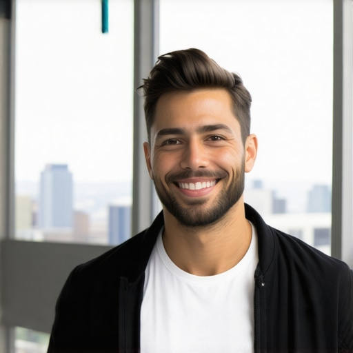 Business owner updating Google Maps profile with Aurora cityscape