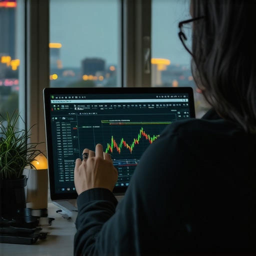 Person analyzing local SEO charts on computer