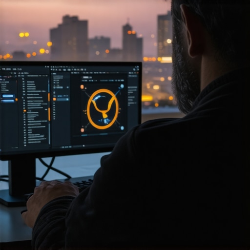 SEO Tools in Aurora Office Person analyzing local SEO metrics on a laptop with Aurora skyline behind.