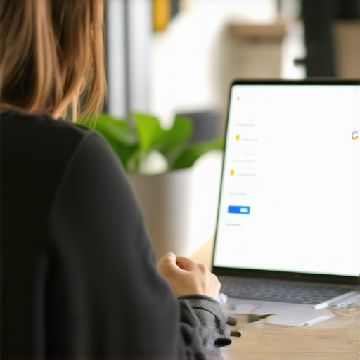 Aurora business owner updating Google My Business listing